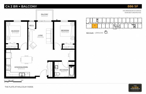 The Flats at Malcolm Yards Floor plan, Minneapolis, Minnesota